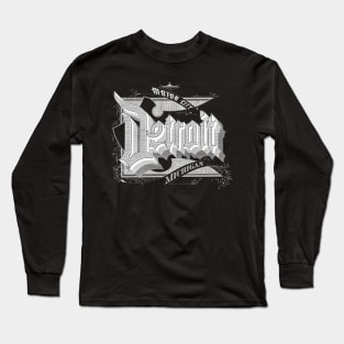 Vintage Detroit, MI Long Sleeve T-Shirt